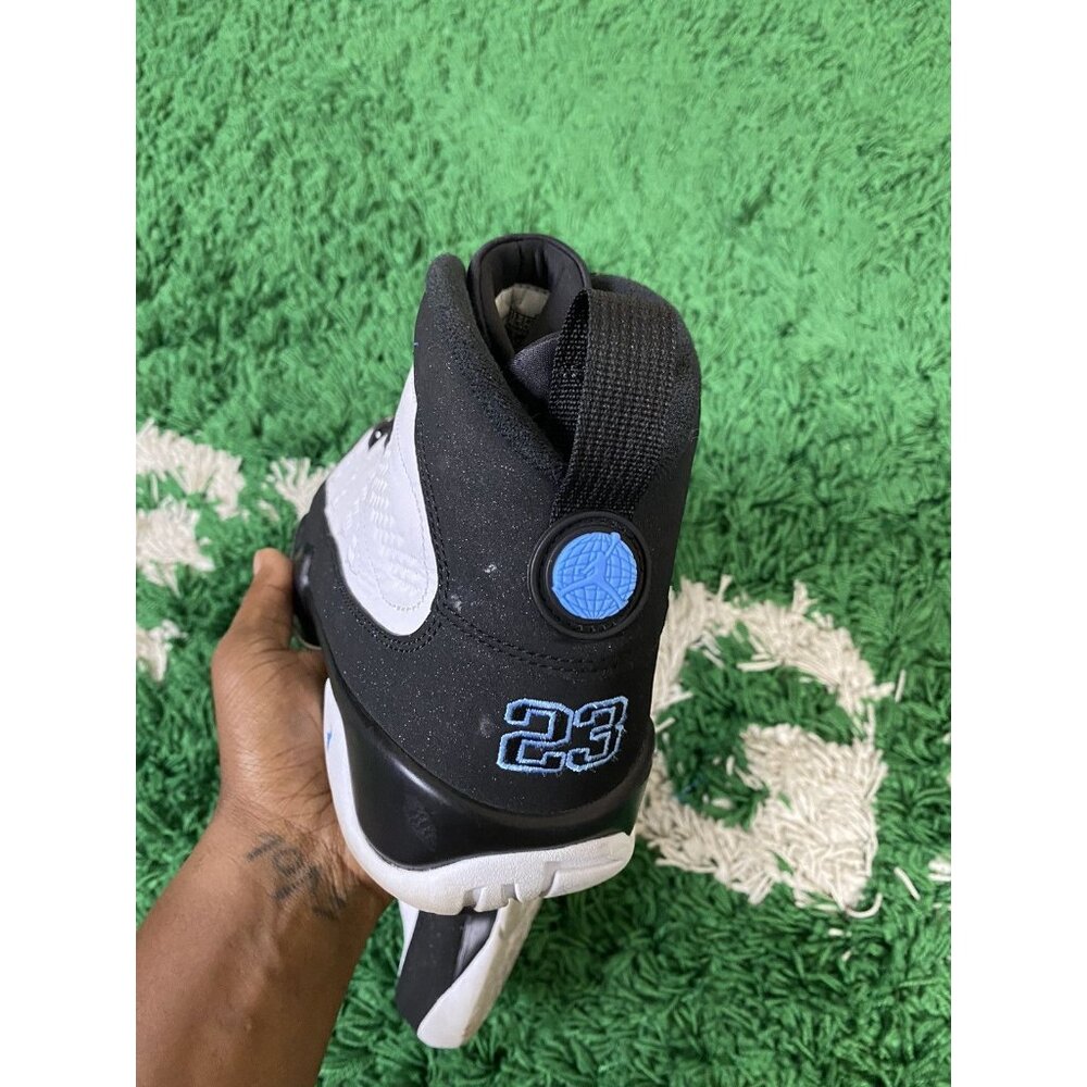 Jordan Retro 9 Men’s Basketball Shoes - White/Black/Blue - Picture 6 of 9